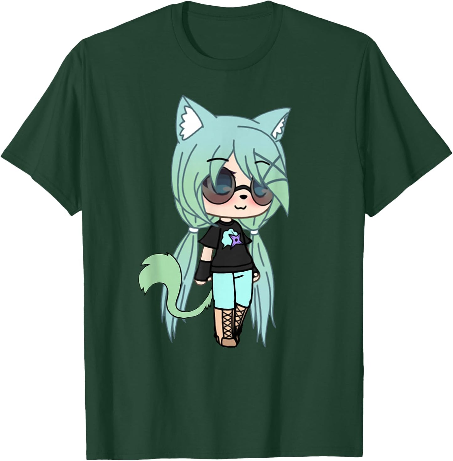 Cute Chibi Style Kawaii Anime Girl Chloe Chan The Tomboy T-Shirt - T-Shirt | Forest