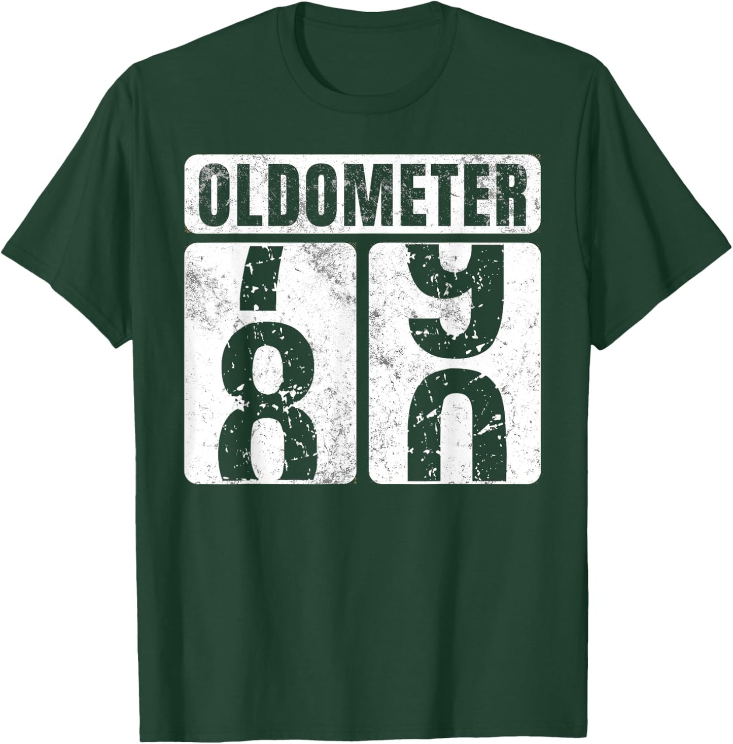 Oldometer 80 Shirt Vintage Funny 80th Birthday Gift T-Shirt - T-Shirt | Forest