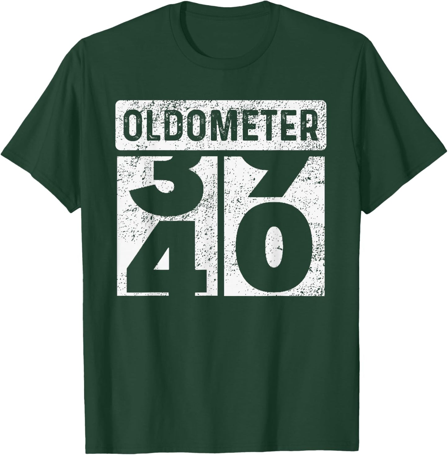 Oldometer Odometer Funny 40th Birthday Gift 40 yrs Old Joke T-Shirt - T-Shirt | Forest