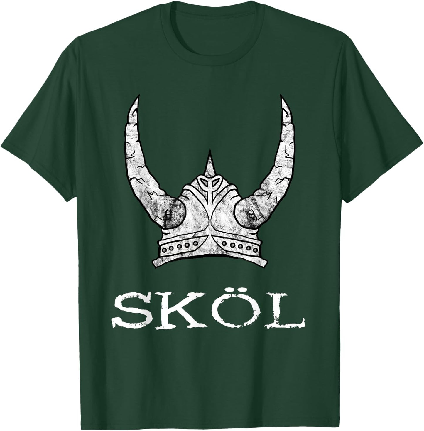 Skol Viking Helmet Nordic Scandinavian Norse Mythology T-Shirt - T-Shirt | Forest