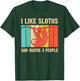 Funny Sloth Design For Sloth Lover Men Women Kids Introvert T-Shirt - T-Shirt | Forest