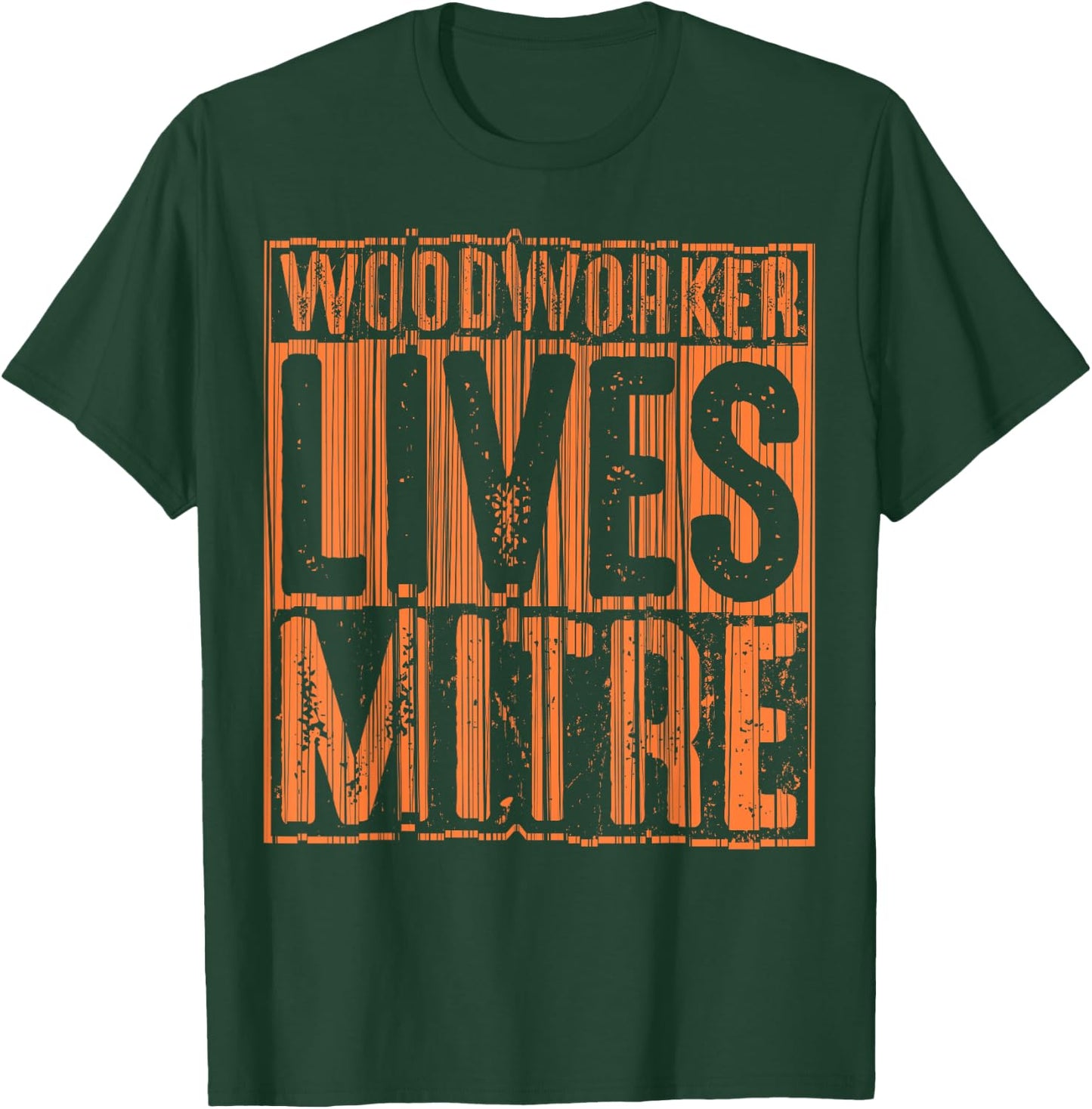 Funny Woodworker Lives Mitre Gift Cute Woodworking T-Shirt - T-Shirt | Forest