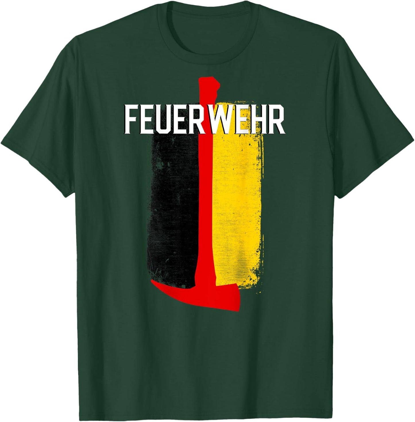 German Fire Rescue Department Fireman Uniform Flag T-Shirt - T-Shirt | Forest