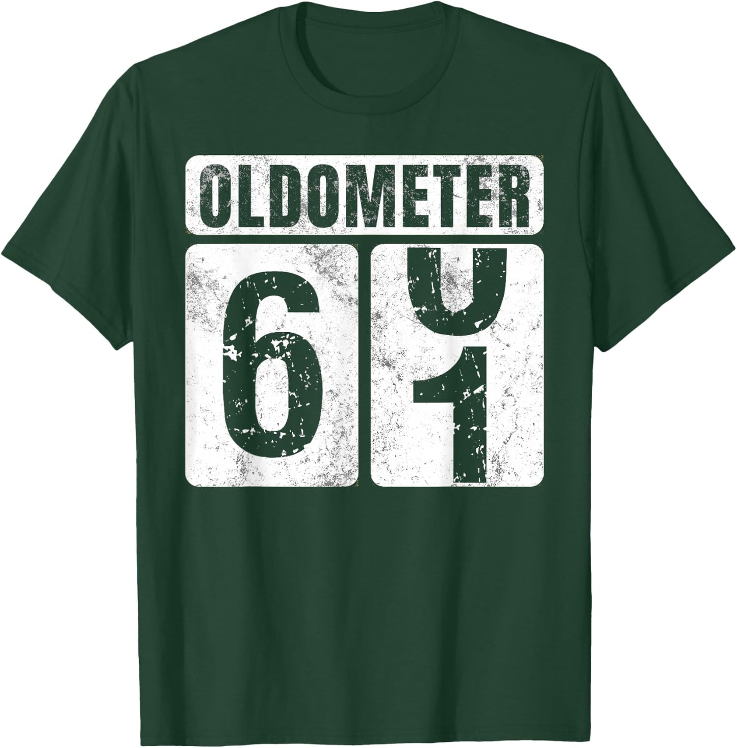 Oldometer 61 Shirt Vintage Funny 61st Birthday Gift T-Shirt - T-Shirt | Forest