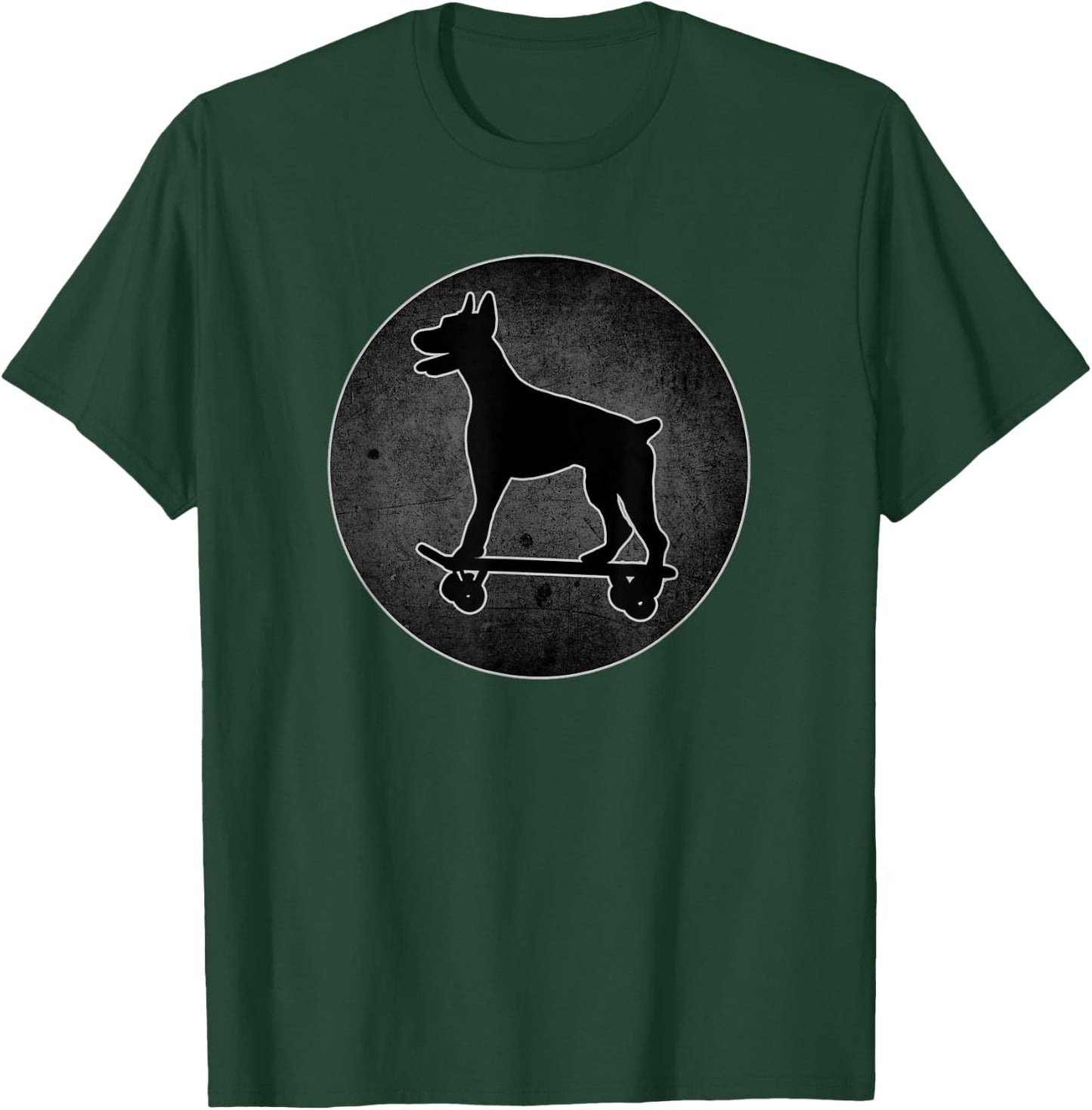 Skateboard Doberman Pinscher Gifts And Boys Dog T-Shirt - T-Shirt | Forest