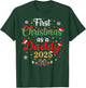 First Christmas As A Daddy 2025 New Dad Xmas T-Shirt - T-Shirt | Forest