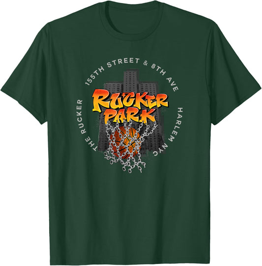 Hooper Culture - Basketball Street Style Rucker Park , Men's Black Small Classic Fit Short Sleeve T-Shirt - T-Shirt | Forest