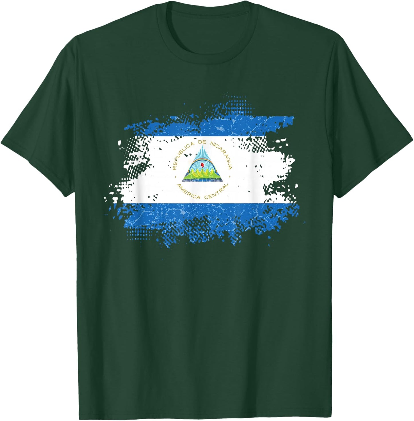 Nicaragua Flag T-Shirt - T-Shirt | Forest