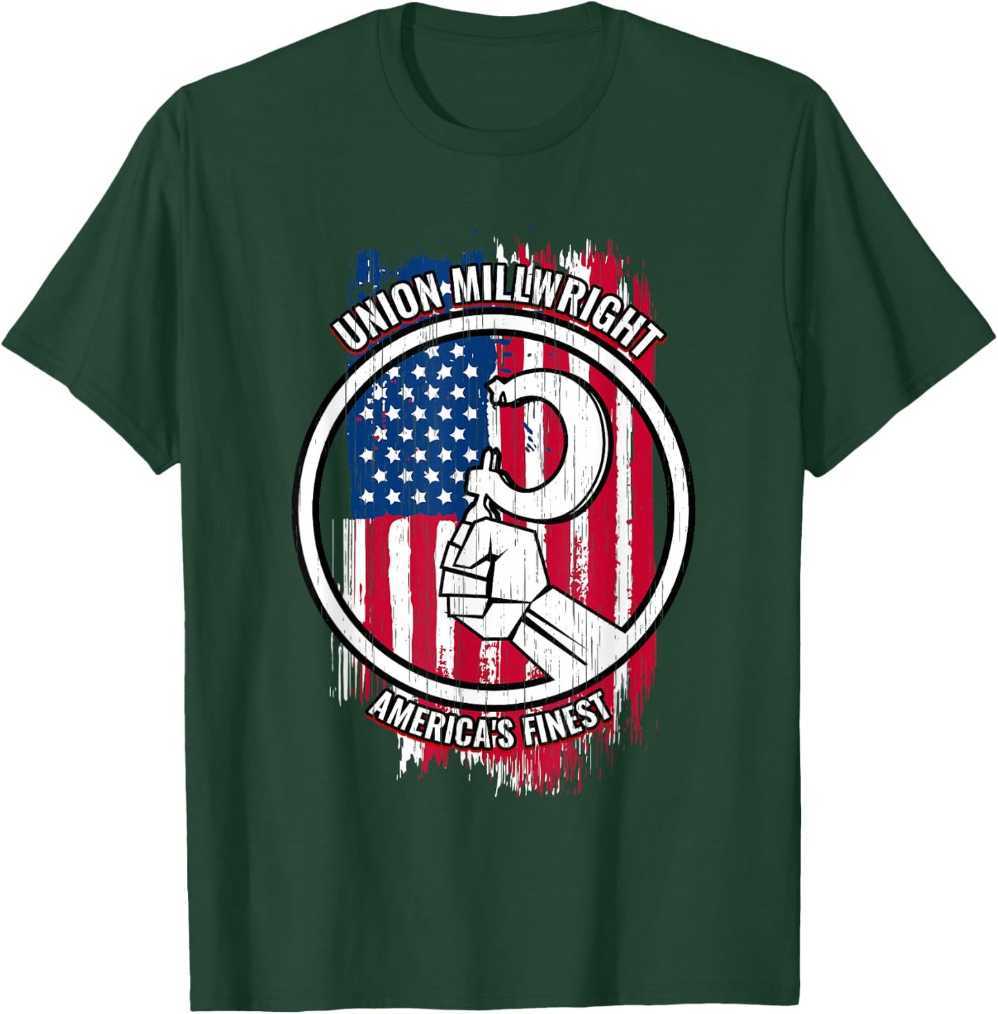 Union Millwright American Gifts for Millwrights T-Shirt - T-Shirt | Forest