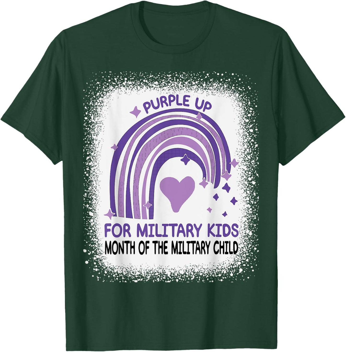 Purple Up For Military Kids Month Of The Military Child T-Shirt - T-Shirt | Forest