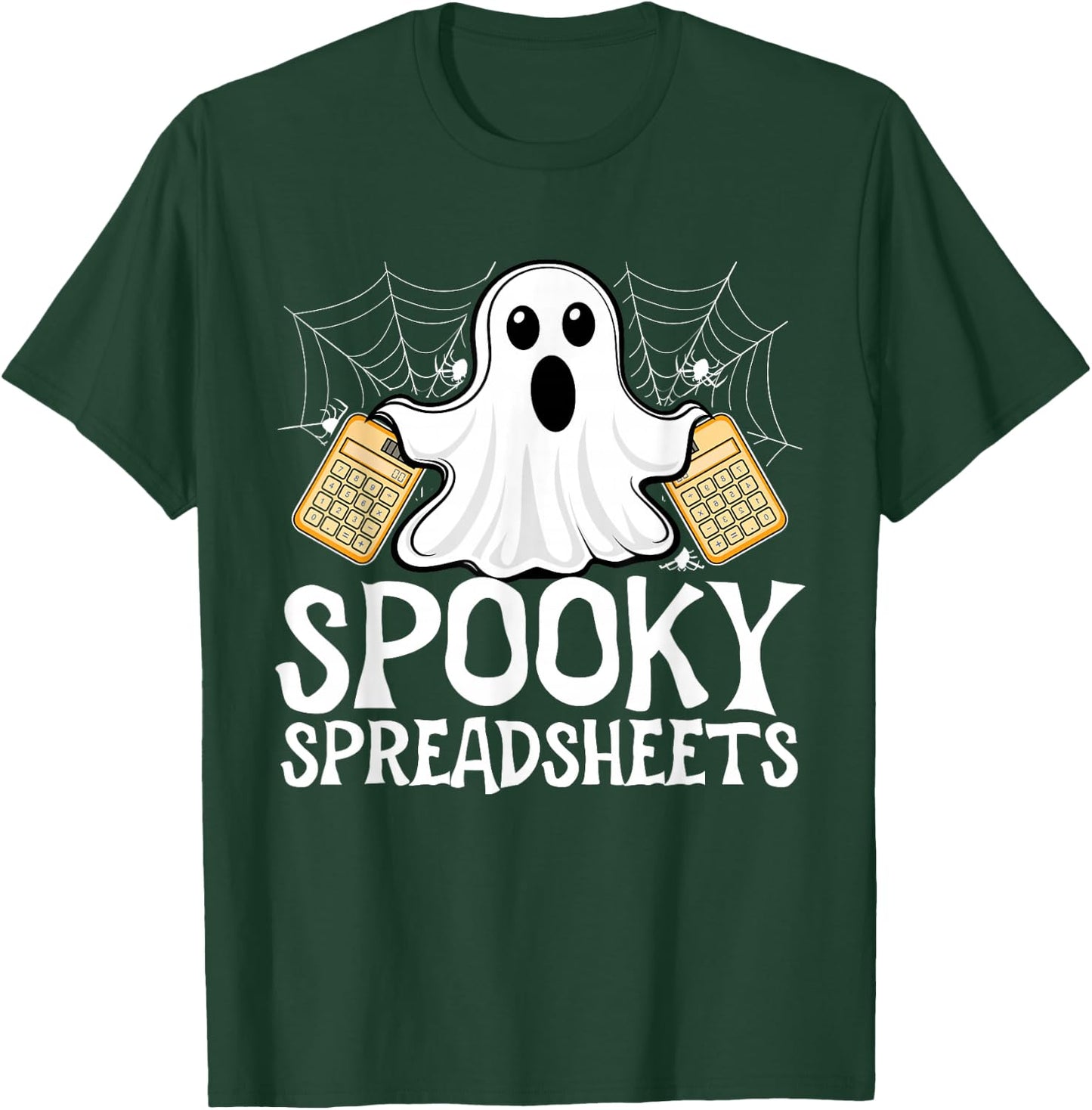Spooky Accountant Halloween Trick Or Treat Spreadsheet T-Shirt - T-Shirt | Forest