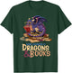 Easily Distracted By Dragons And Books Dragon Book Lover T-Shirt - T-Shirt | Forest