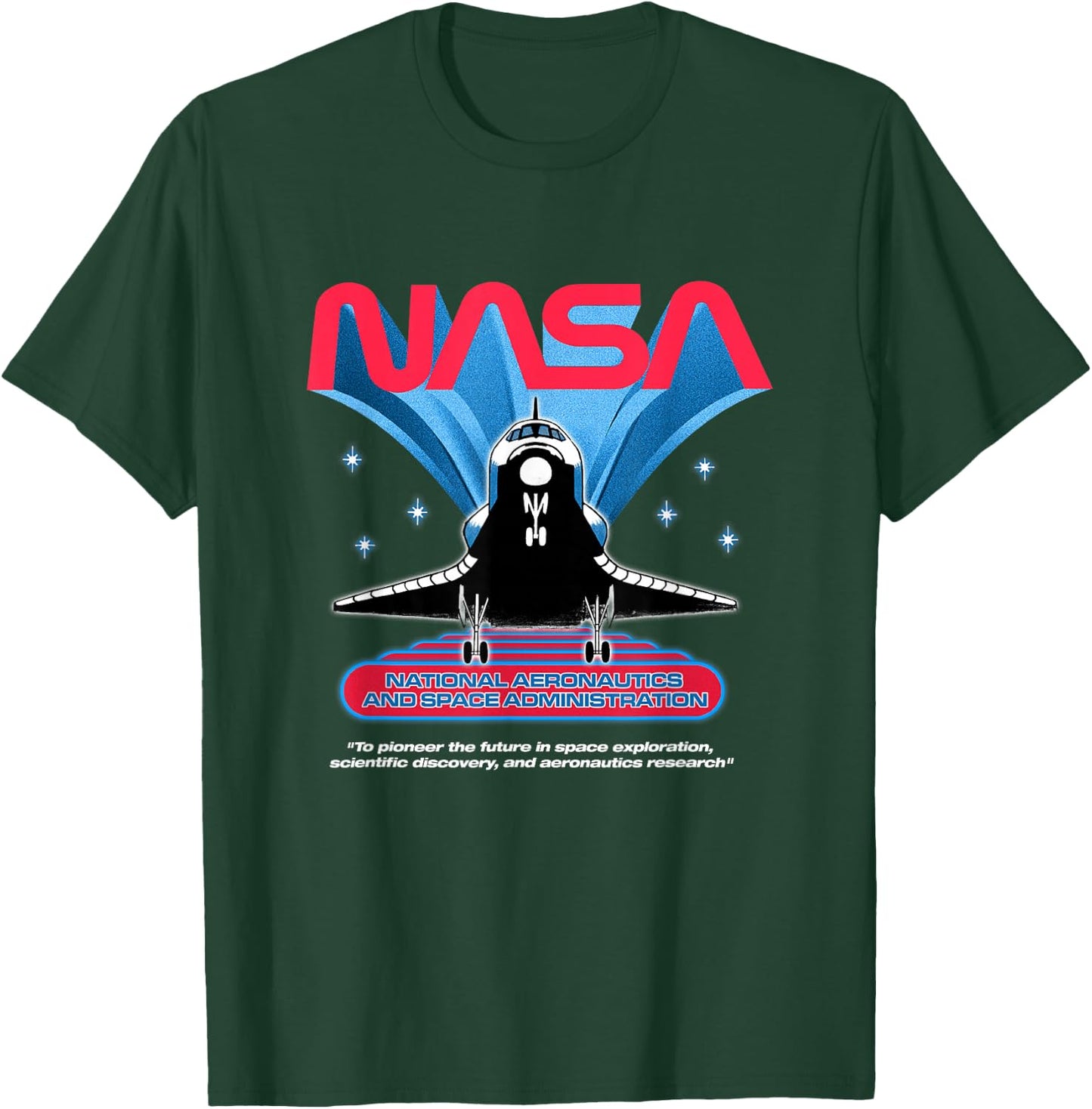 NASA Pioneer Vintage Space Shuttle with Logo Space Science T-Shirt - T-Shirt | Forest