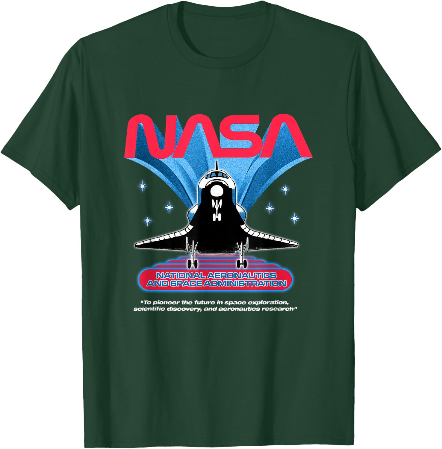 NASA Pioneer Vintage Space Shuttle with Logo Space Science T-Shirt - T-Shirt | Forest