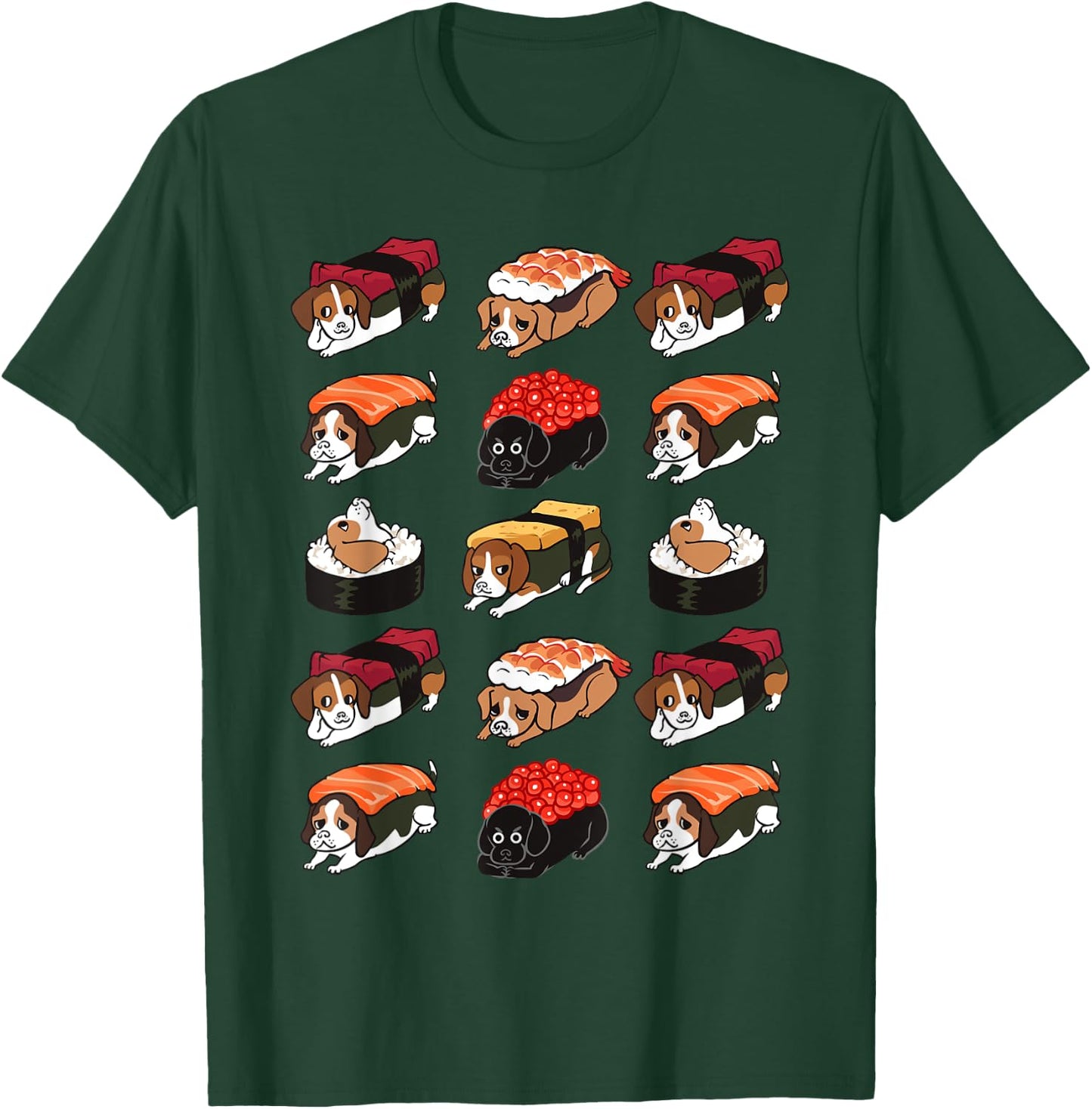 Sushi Beagle Funny T-Shirt - T-Shirt | Forest