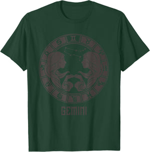 Gemini Zodiac Sign May June Birthday Queen King T-Shirt - T-Shirt | Forest