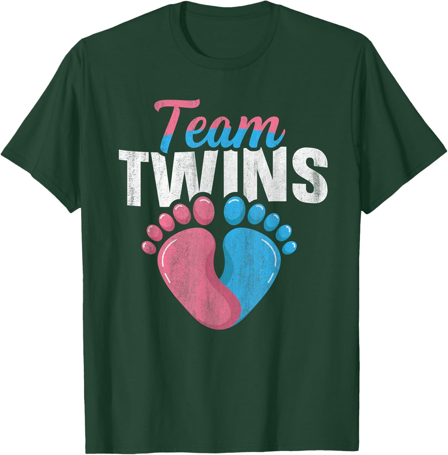 Team Twins Quote for a Gender Reveal Twin Mom and Twin Dad T-Shirt - T-Shirt | Forest