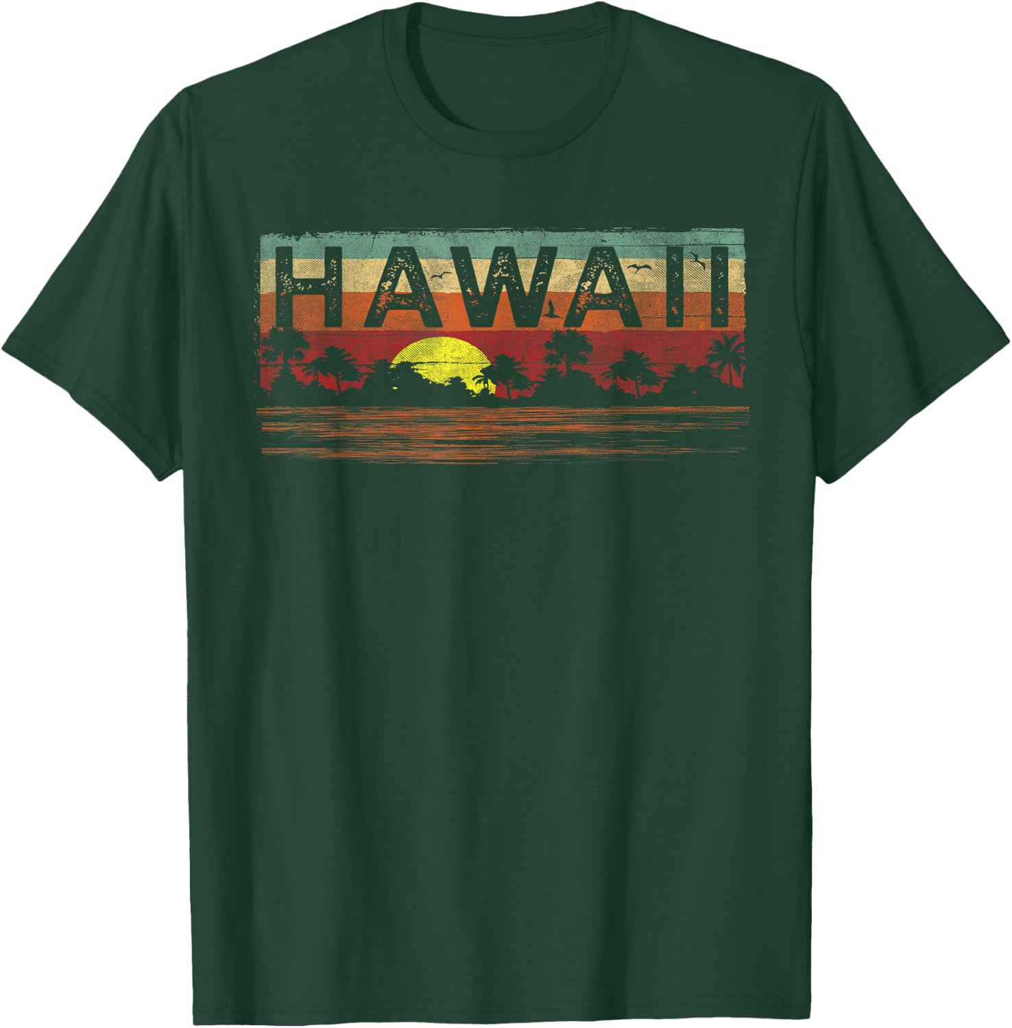 Vintage Tropical Hawaii T Shirt - Hawaiian T Shirt T-Shirt - T-Shirt | Forest