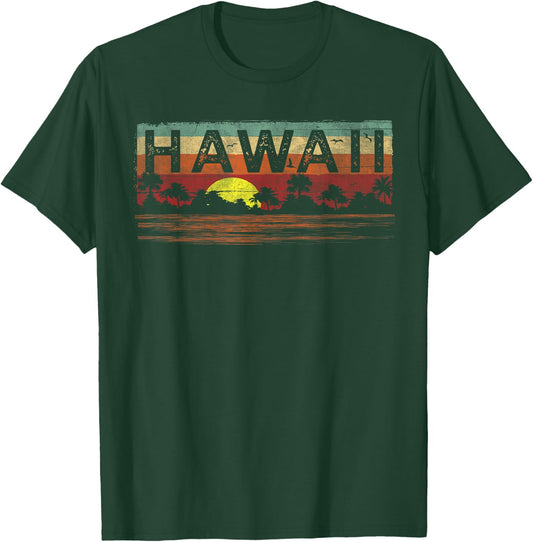 Vintage Tropical Hawaii T Shirt - Hawaiian T Shirt T-Shirt - T-Shirt | Forest