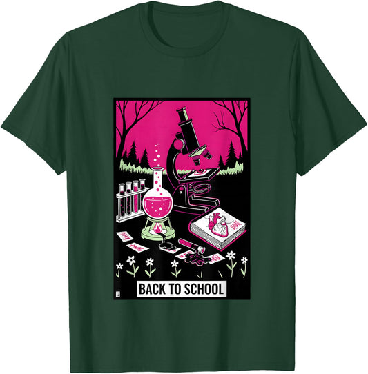 Spooky Science Lab Back to School Biology Goth T-Shirt - T-Shirt | Forest