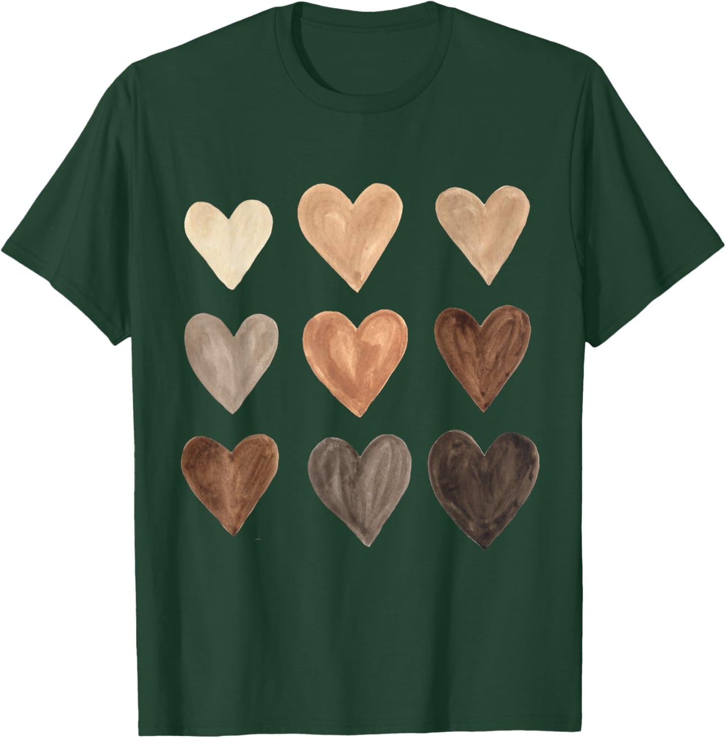 Melanin Hearts Social Justice Equality Unity Protest T-Shirt - T-Shirt | Forest