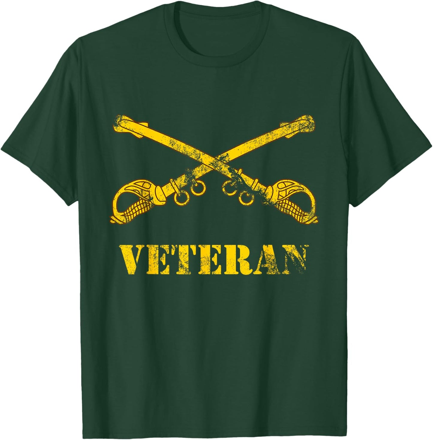 US Army Cavalry Veteran - CAV Scout 19Delta - 19D Vintage T-Shirt - T-Shirt | Forest