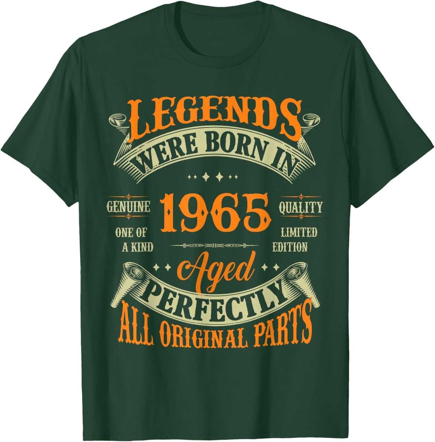 60th Birthday Vintage Legends Born in 1965 60 Years Old T-Shirt - T-Shirt | Forest