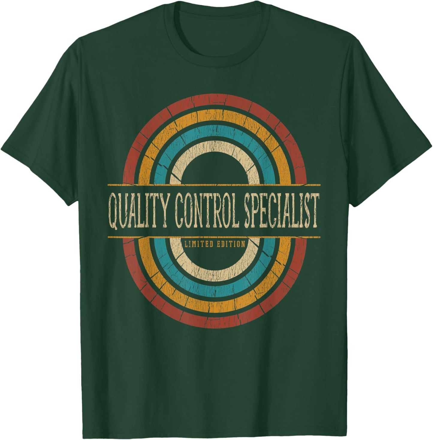 Quality Control Specialist Vintage Retro T-Shirt - T-Shirt | Forest