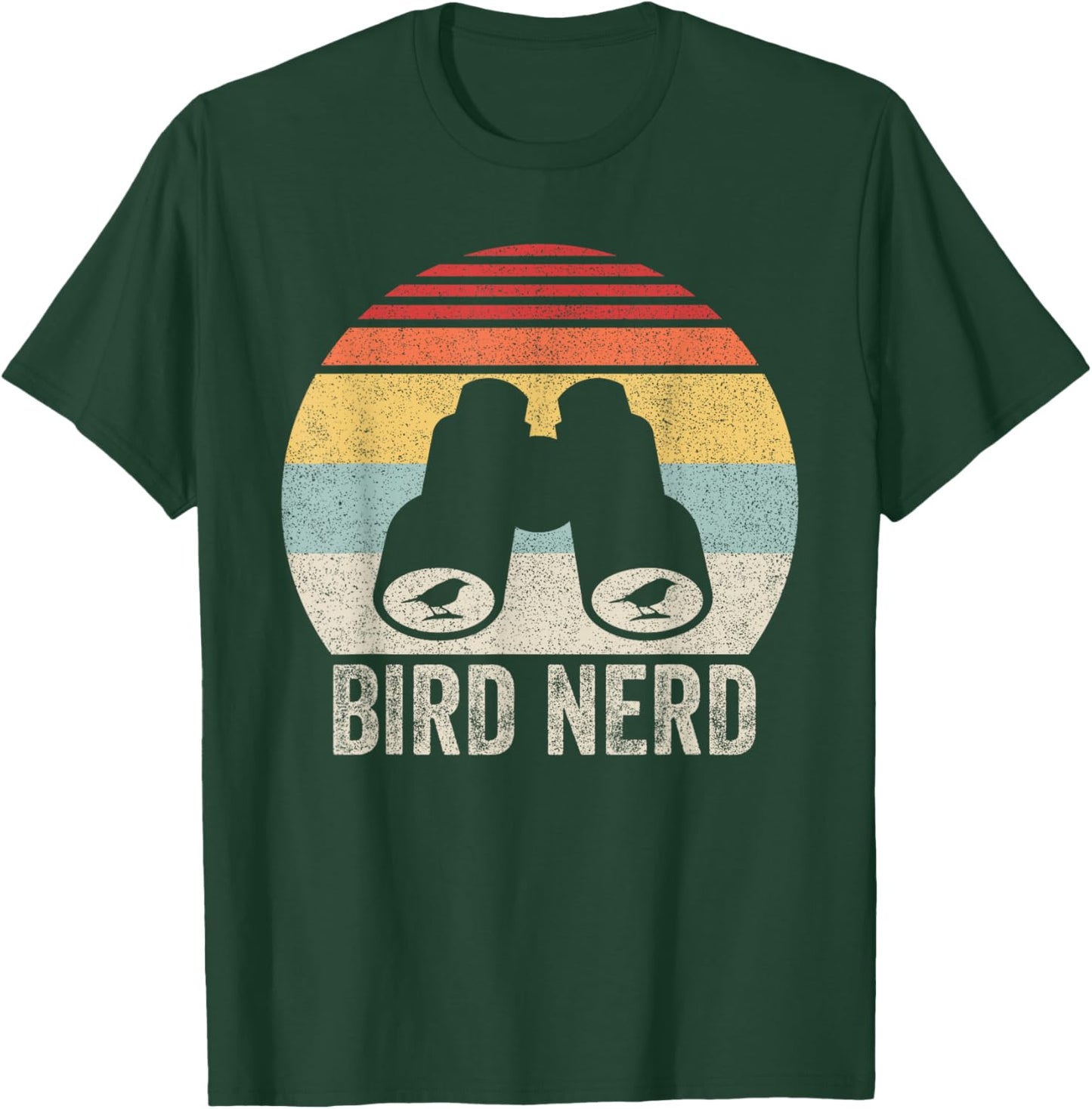 Retro Bird Nerd Shirt Birdwatcher Enthusiast Nature Animal T-Shirt - T-Shirt | Forest