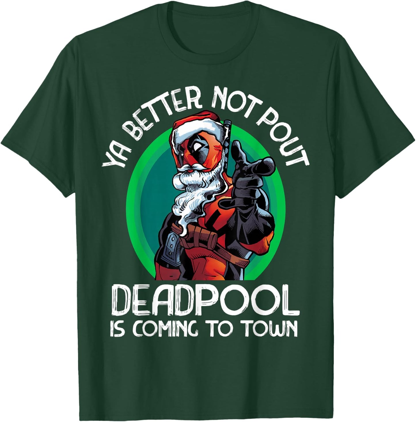 Marvel Deadpool Is Coming To Town Christmas T-Shirt - T-Shirt | Forest