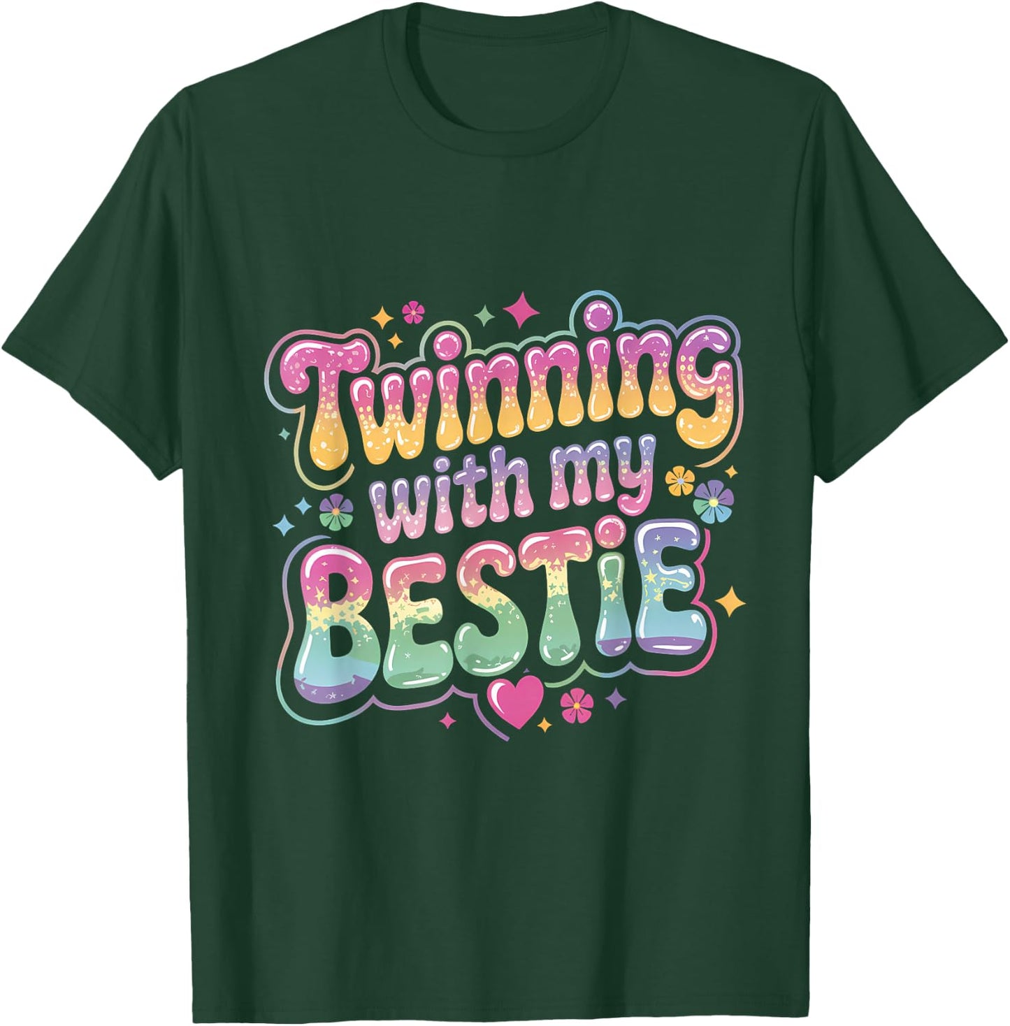 Friends Twinning With My Bestie Twins Friends Twin Matching T-Shirt - T-Shirt | Forest