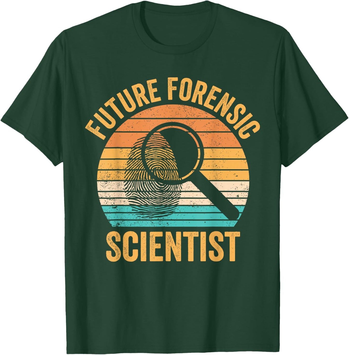 Funny Forensic Scientist Forensic Science Gifts Future Forensic Scientist Forensics Evidence Technician Black -Adults Small Modern Classic Fit Short Sleeve T-Shirt - T-Shirt | Forest