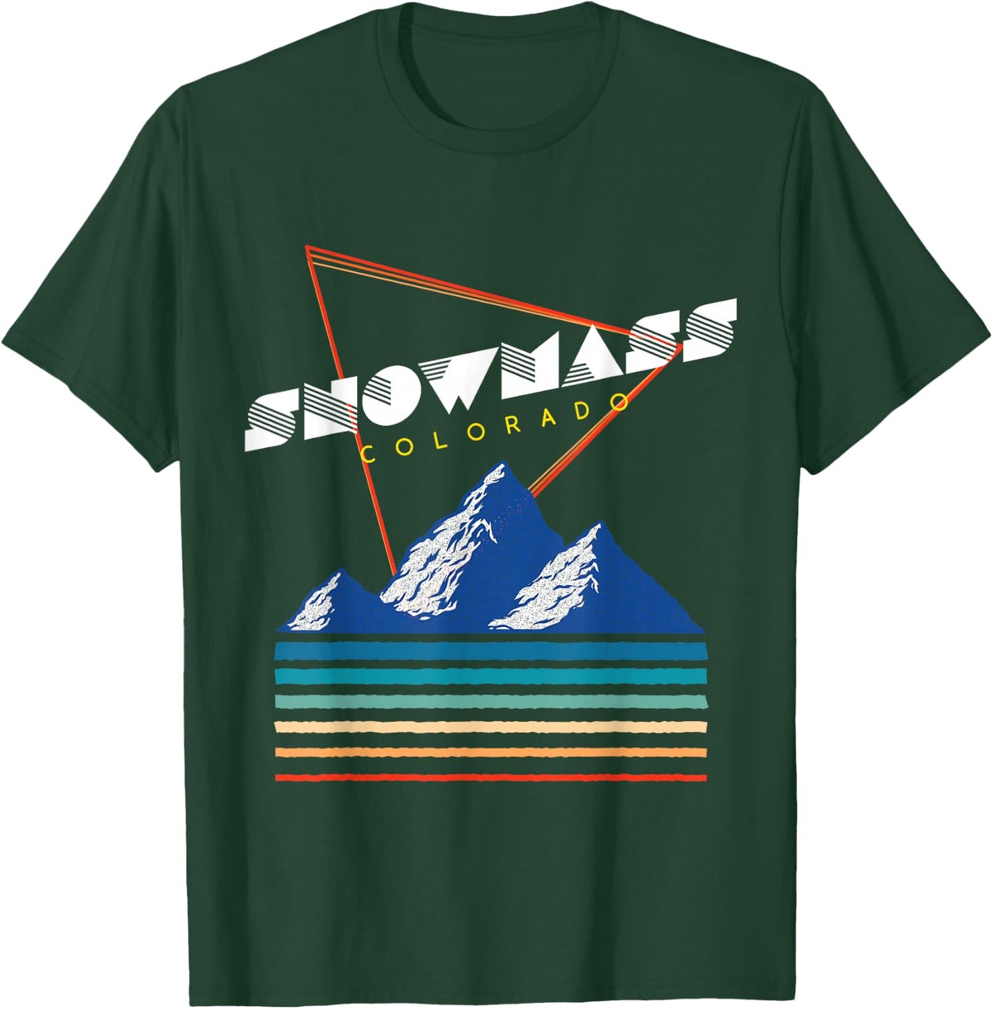 Snowmass Colorado - USA Ski Resort 1980s Retro Shirt T-Shirt - T-Shirt | Forest