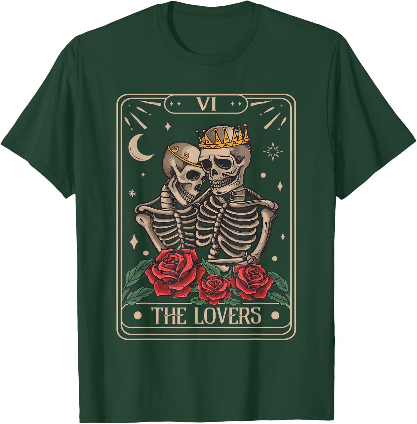 The Lovers Tarot Card Vintage The Lovers Tarot T-Shirt - T-Shirt | Forest