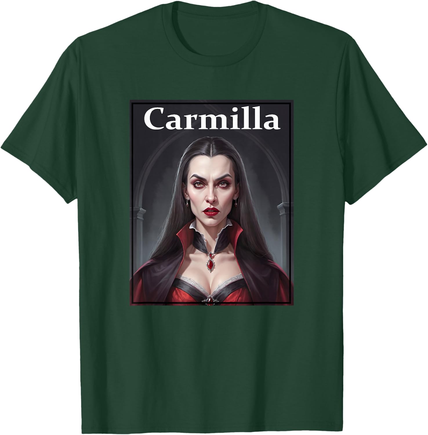 Carmilla - Gothic Vampiress Novel T-Shirt - T-Shirt | Forest