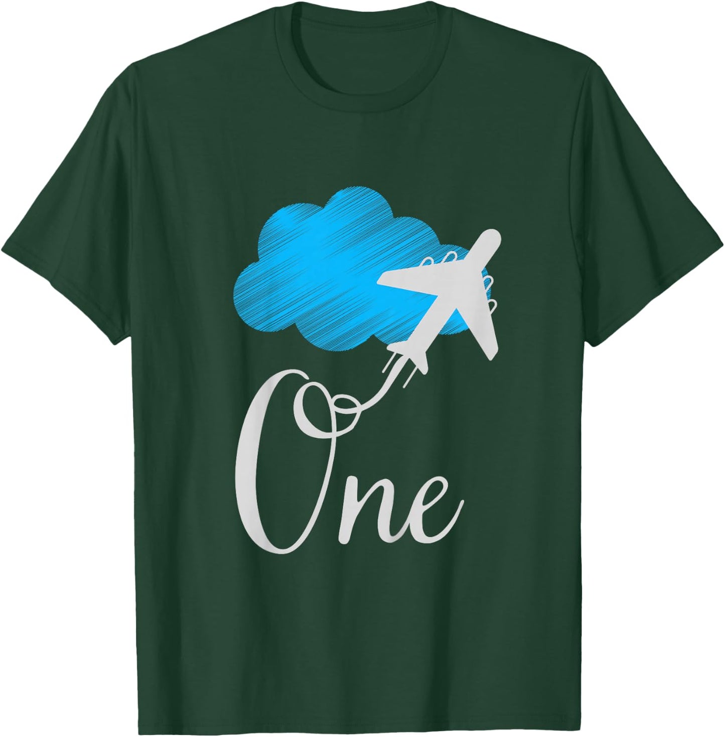 1 year old Birthday Airplane Shirt. Boy 1st birthday T-Shirt - T-Shirt | Forest