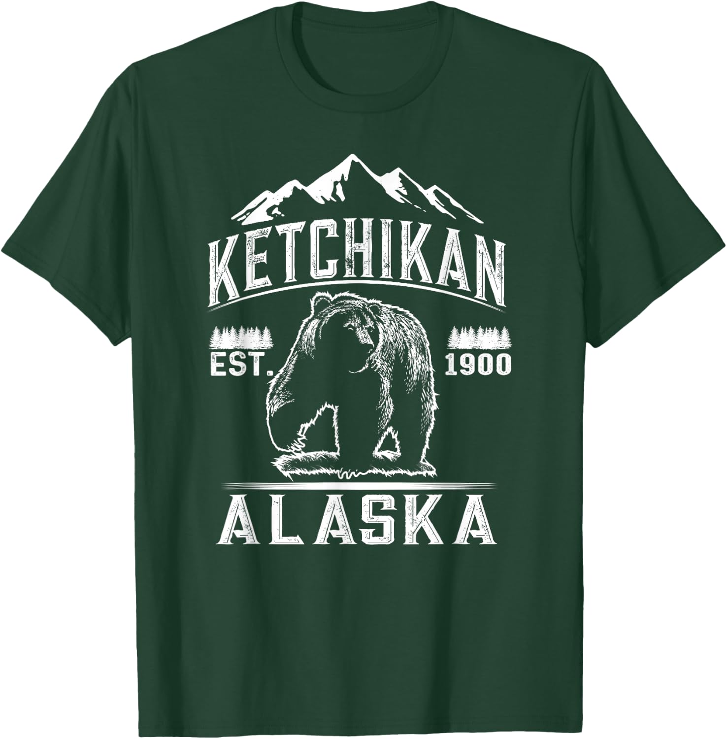 Bear Ketchikan Alaska T Shirt - Vintage Ketchikan AK Shirt T-Shirt - T-Shirt | Forest