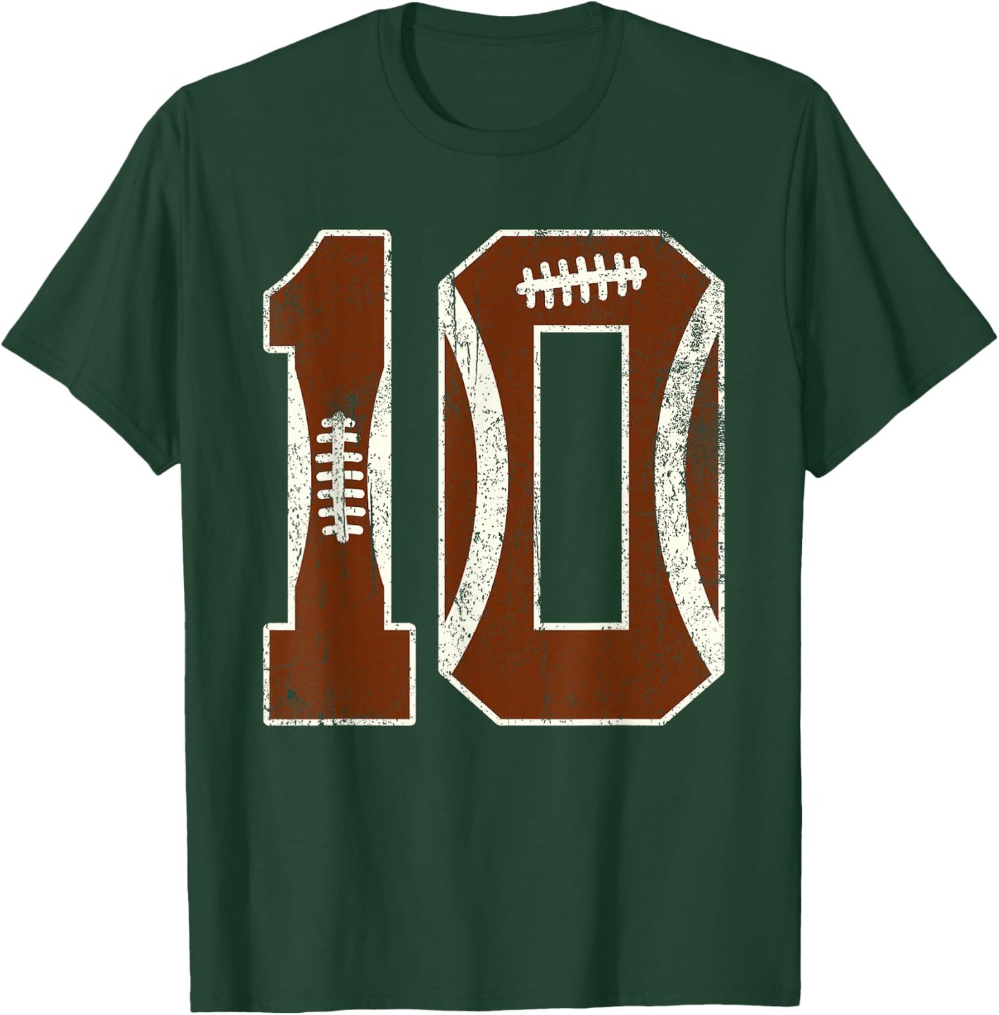 10th Birthday Football Lovers Bdy Boy 10 Year Old Girl T-Shirt - T-Shirt | Forest