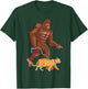 Bigfoot Walk Orange Cat Mom Sasquatch Kitten & Animal Lovers T-Shirt - T-Shirt | Forest