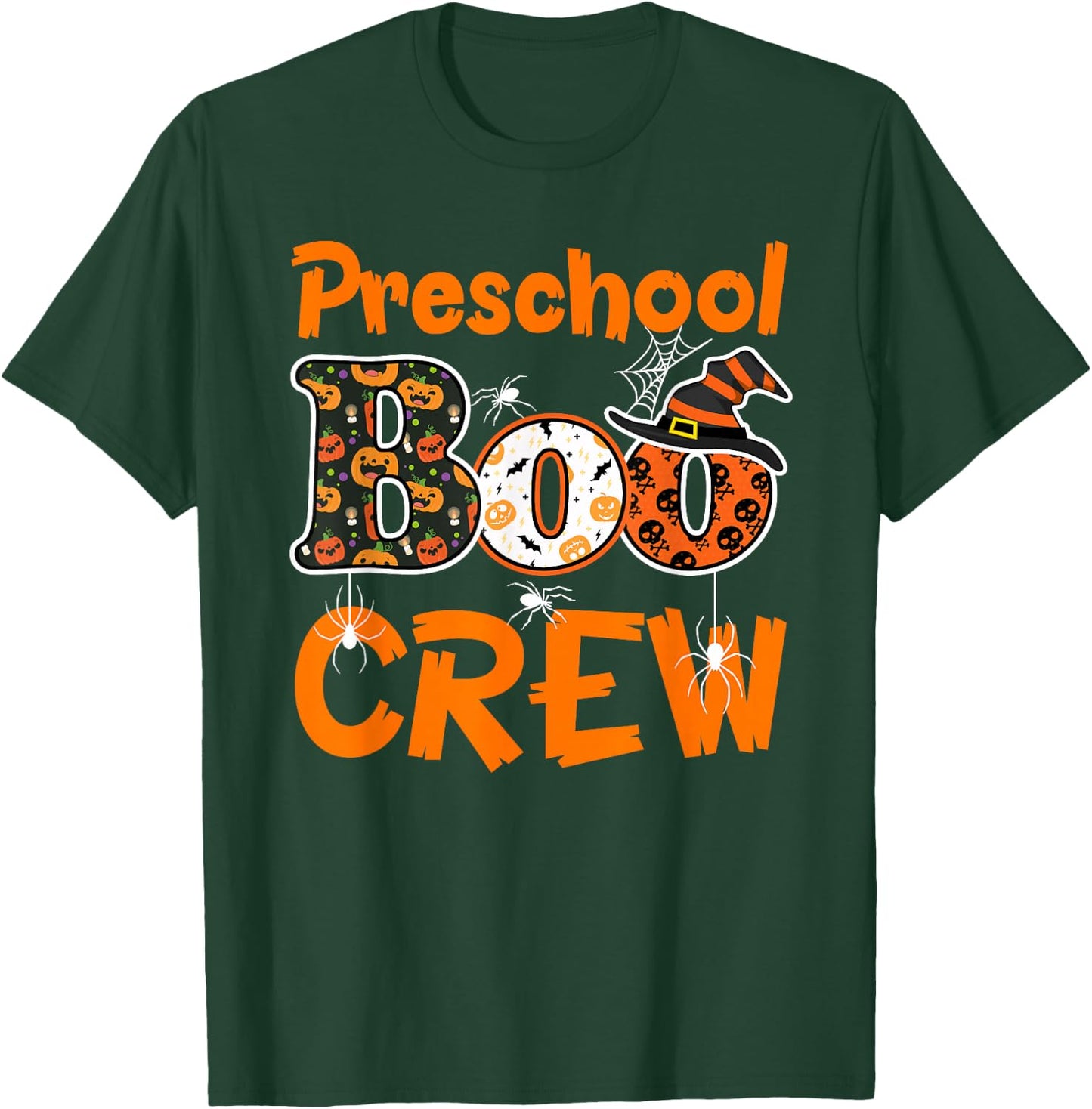 Preschool Boo Crew Halloween Gifts Teachers Students Costume T-Shirt - T-Shirt | Forest