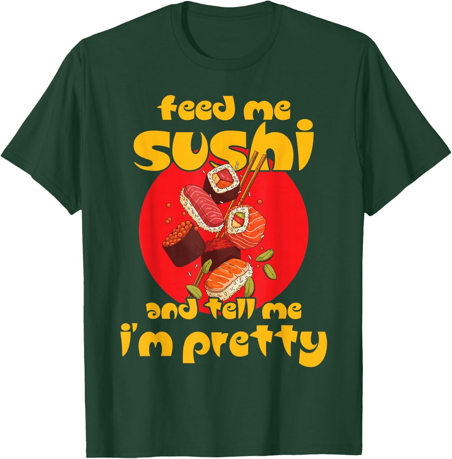 Japan sushibar diner wasabi temaki sushiman daikon T-Shirt - T-Shirt | Forest