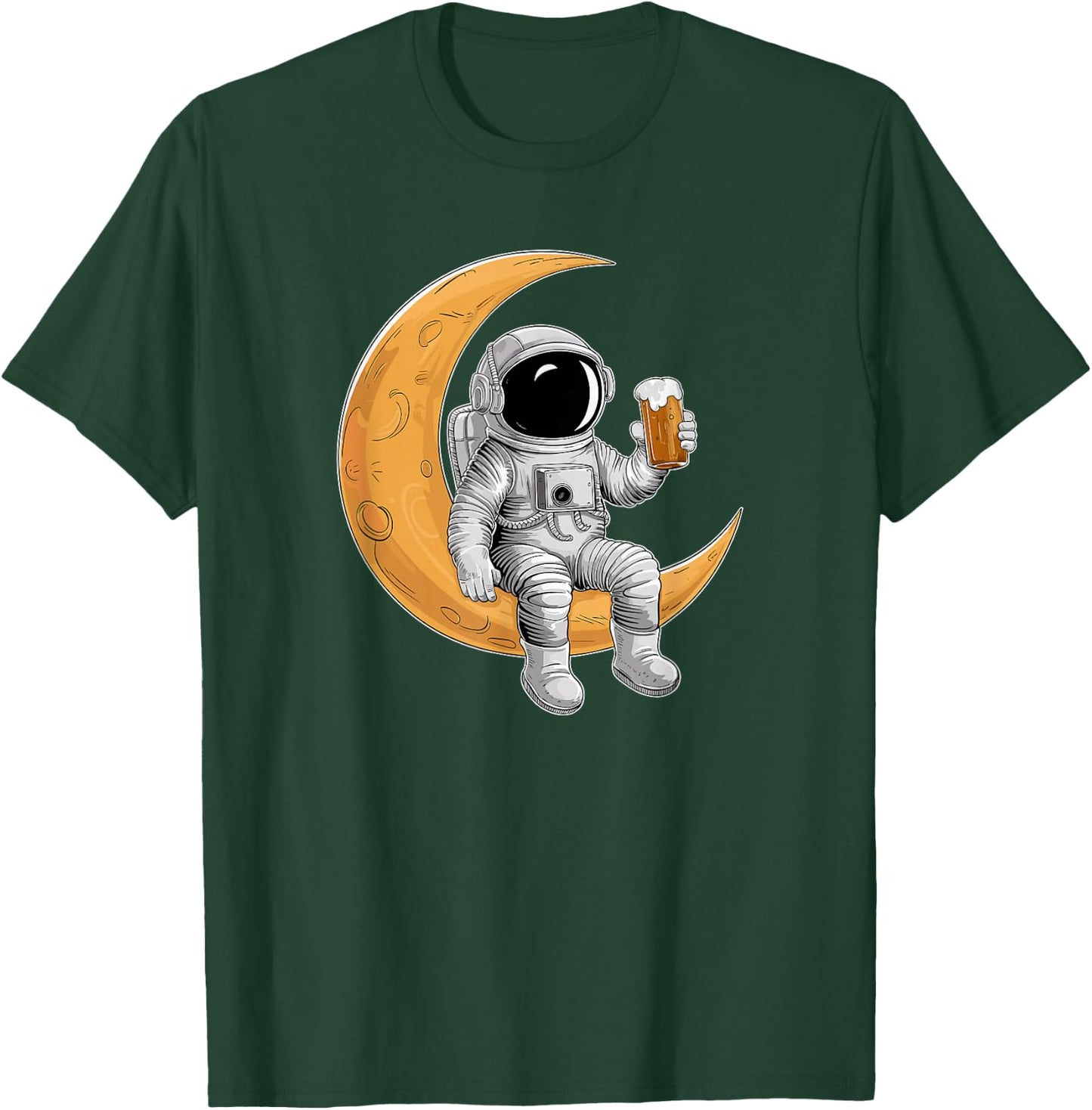 Astronaut Drinking Beer Spaceman Science Space T-Shirt - T-Shirt | Forest