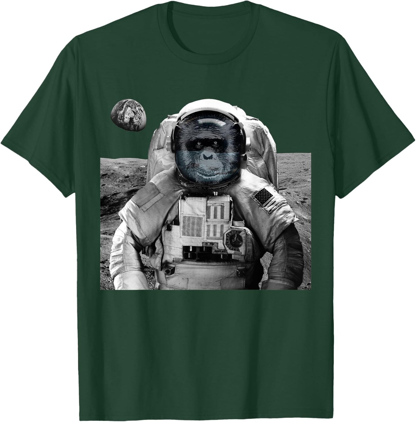 Monkey Astronaut Ape Space Travel Chimpanzee Astronaut T-Shirt - T-Shirt | Forest