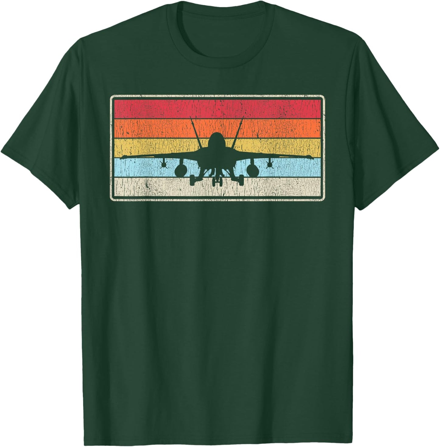 Vintage F22 Raptor F18 Hornet Fighter Jet Retro Plane T-Shirt - T-Shirt | Forest