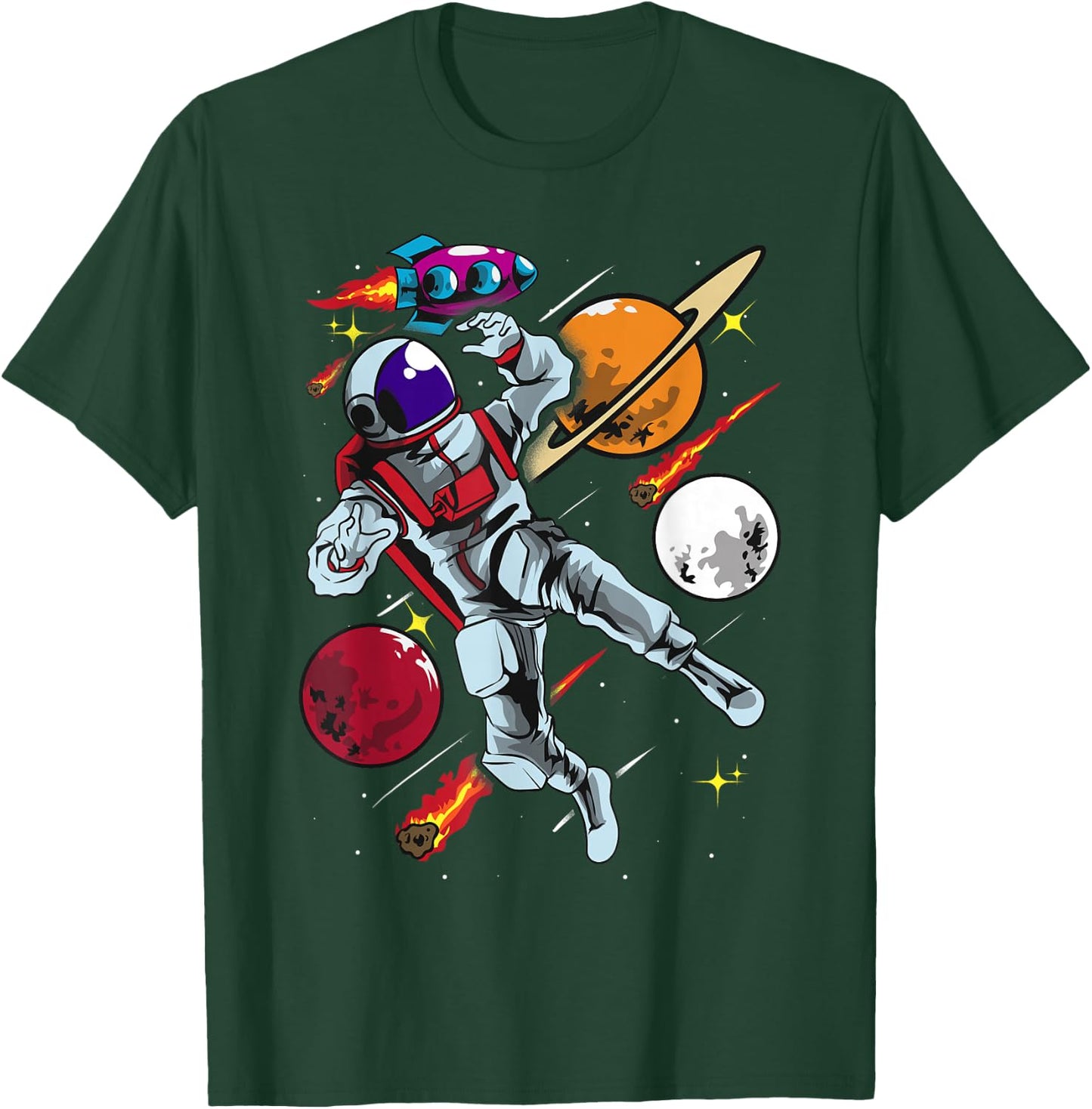 Astronaut Shirt Outer Space Gift Men Women Boys Girls T-Shirt - T-Shirt | Forest