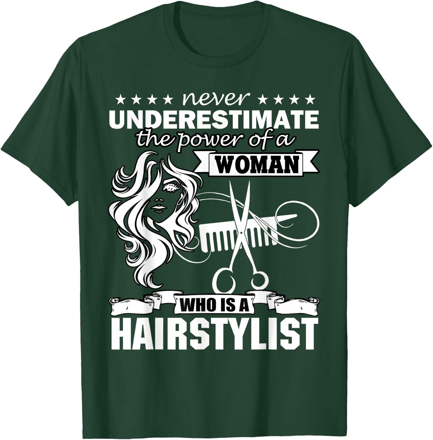 Woman Who Is A Hairstylist T Shirt, Funny Hairstylist Shirt T-Shirt - T-Shirt | Forest