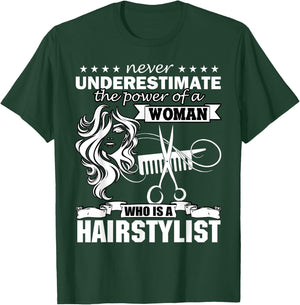 Woman Who Is A Hairstylist T Shirt, Funny Hairstylist Shirt T-Shirt - T-Shirt | Forest