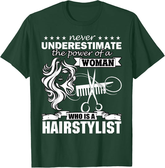 Woman Who Is A Hairstylist T Shirt, Funny Hairstylist Shirt T-Shirt - T-Shirt | Forest