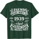 86th Birthday Vintage Legends Born In 1939 86 Years Old T-Shirt - T-Shirt | Forest