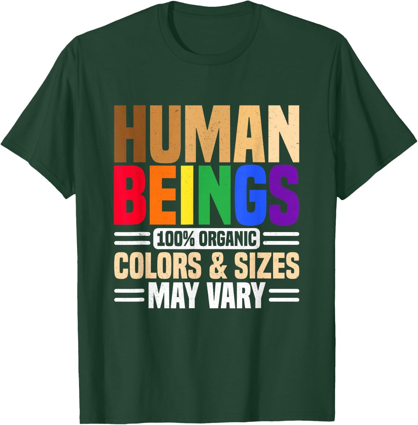 Human Beings 100% Organic Colors and Sizes May Vary Divers T-Shirt - T-Shirt | Forest